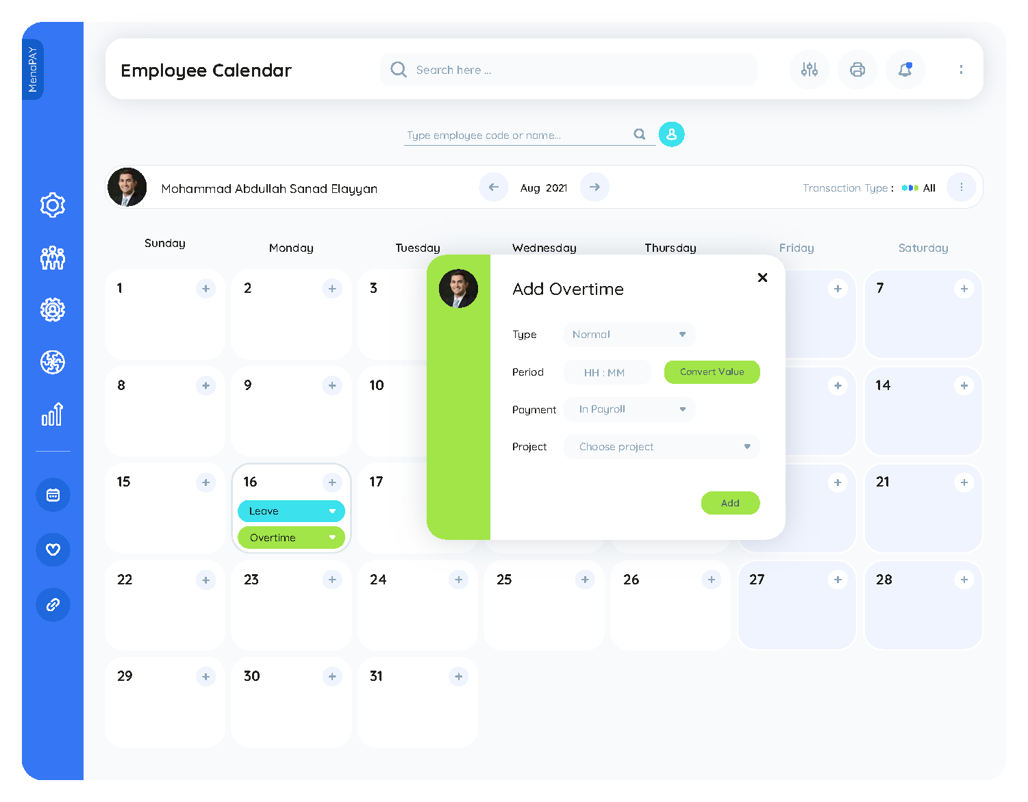 screenshot of MenaHR Curio